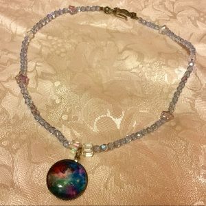Beautiful Color Handmade Galaxy Bead Necklace